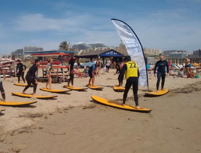  Lesson on yellow surfboards 